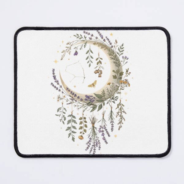 Item preview, Celestial Moon Herbs Botanical Aesthetic Art  Mystical Gift for Her Sticker Print Decor designed and sold by DreamelleStudio.