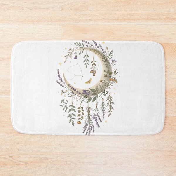 Item preview, Celestial Moon Herbs Botanical Aesthetic Art  Mystical Gift for Her Sticker Print Decor designed and sold by DreamelleStudio.