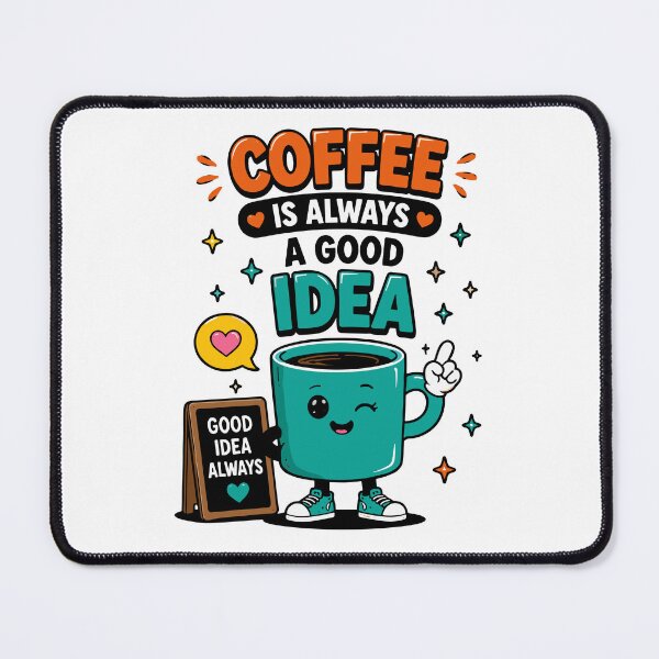 Item preview, Coffee Is Always A Good Idea Funny Quote designed and sold by Gift Phrase Studio.