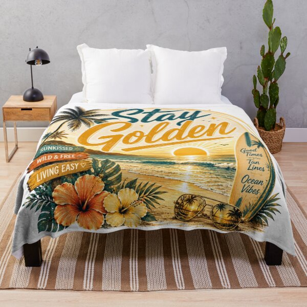 Item preview, Stay golden beach vibes designed and sold by Side Quest Co..