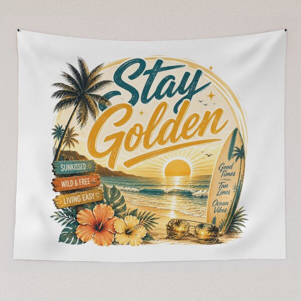 Item preview, Stay golden beach vibes designed and sold by Side Quest Co..