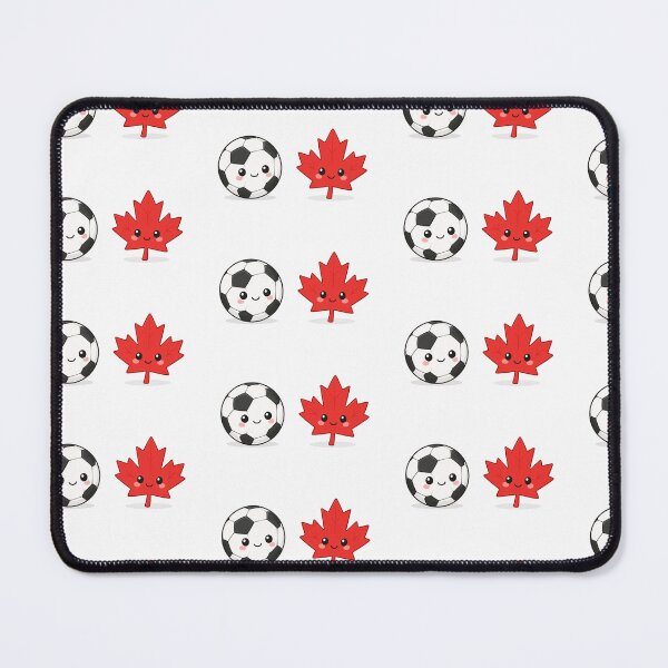 Item preview, draw cute simple illustration of soccer ball and maple leafcute simple designed and sold by PaintMeWorld.