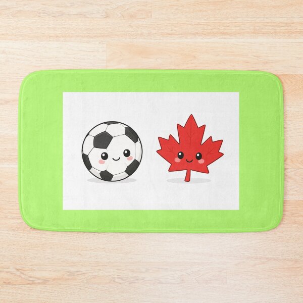 Item preview, draw cute simple illustration of soccer ball and maple leafcute simple designed and sold by PaintMeWorld.