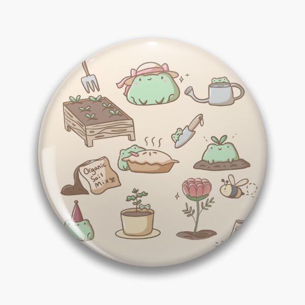 Item preview, Cute Frogs in Garden - Springtime Cottagecore Frogs designed and sold by ShyHomebodyClub.