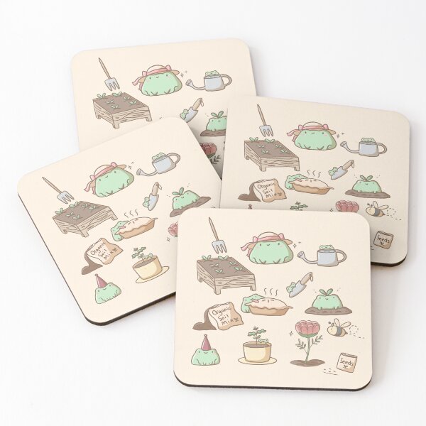 Item preview, Cute Frogs in Garden - Springtime Cottagecore Frogs designed and sold by ShyHomebodyClub.