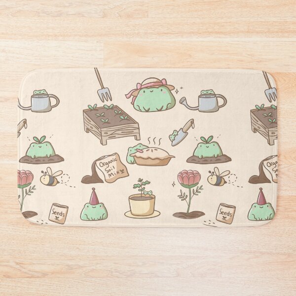 Item preview, Cute Frogs in Garden - Springtime Cottagecore Frogs designed and sold by ShyHomebodyClub.