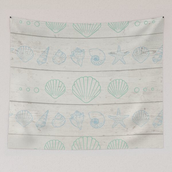Item preview, Teal Blue Ocean Pattern Wood designed and sold by SeaStarMermaids.