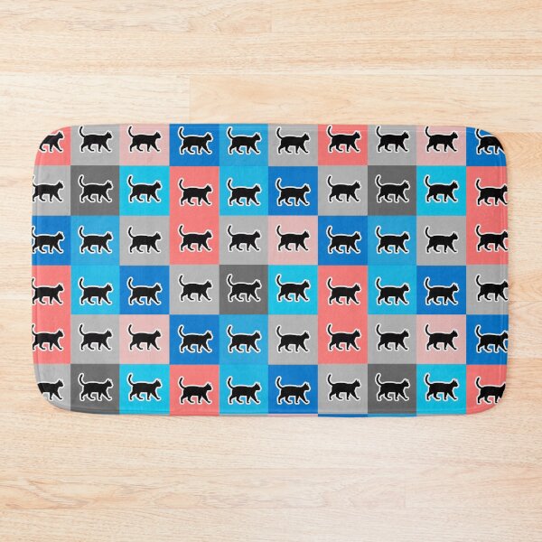 Item preview, Blue patchwork black cats designed and sold by uunaa.
