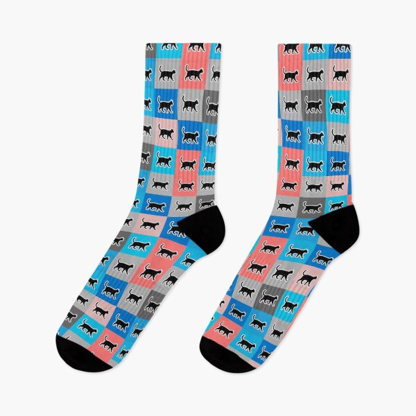 Item preview, Blue patchwork black cats designed and sold by uunaa.