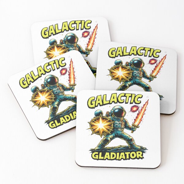 Item preview, Galactic Gladiator – Retro Space Warrior Astronaut Design designed and sold by OrbitOdyssey.