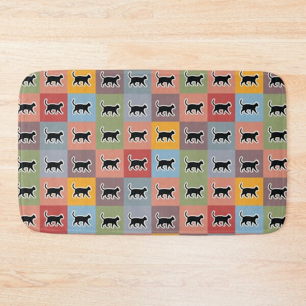 Item preview, Orange patchwork black cats designed and sold by uunaa.