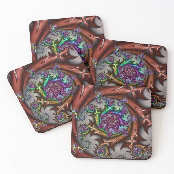 Item preview, Psychedelic Metallic Copper Fractal Art designed and sold by pinkal.