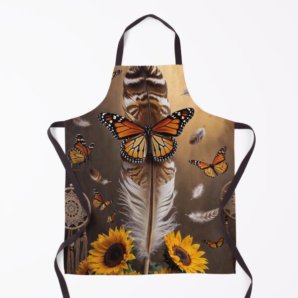 Item preview, Monarch Butterfly Feather Dreamcatcher Art | Sunflower Boho Nature Design designed and sold by GalleryPeak.