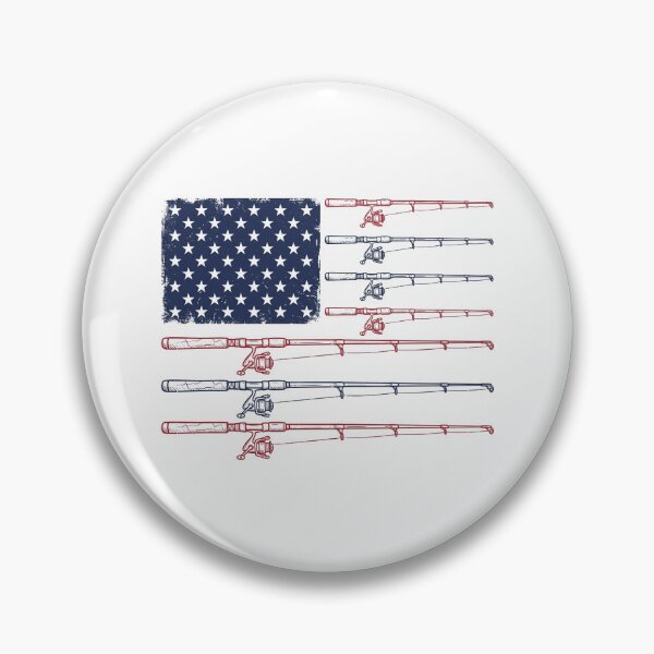 Item preview, Vintage USA Flag Fishing Rods Patriotic Fisherman Desig designed and sold by Paper Drip.