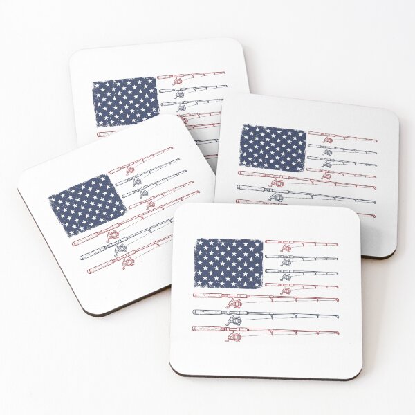 Item preview, Vintage USA Flag Fishing Rods Patriotic Fisherman Desig designed and sold by Paper Drip.