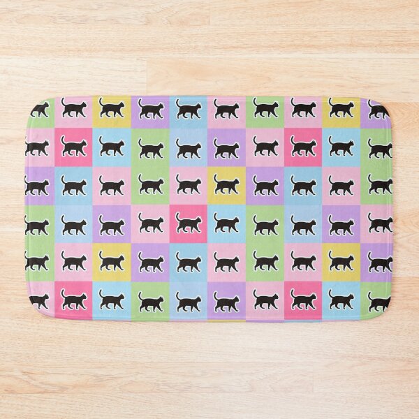 Item preview, Pink patchwork black cats designed and sold by uunaa.