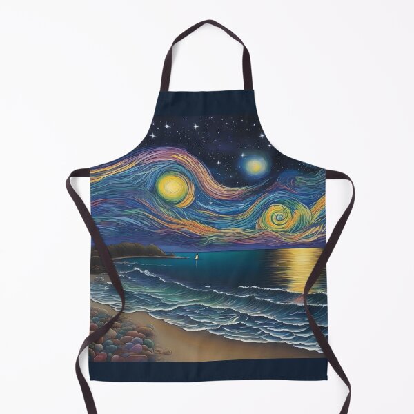 Item preview, Ocean Symphony – Starry Night Impressionist Seascape designed and sold by UmSkelig834.