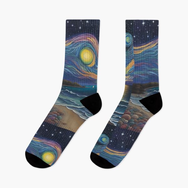 Item preview, Ocean Symphony – Starry Night Impressionist Seascape designed and sold by UmSkelig834.