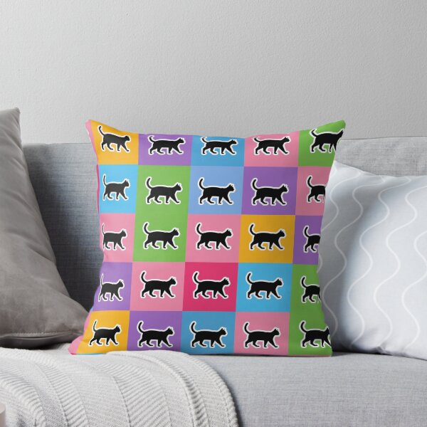 Item preview, Rainbow patchwork black cats designed and sold by uunaa.