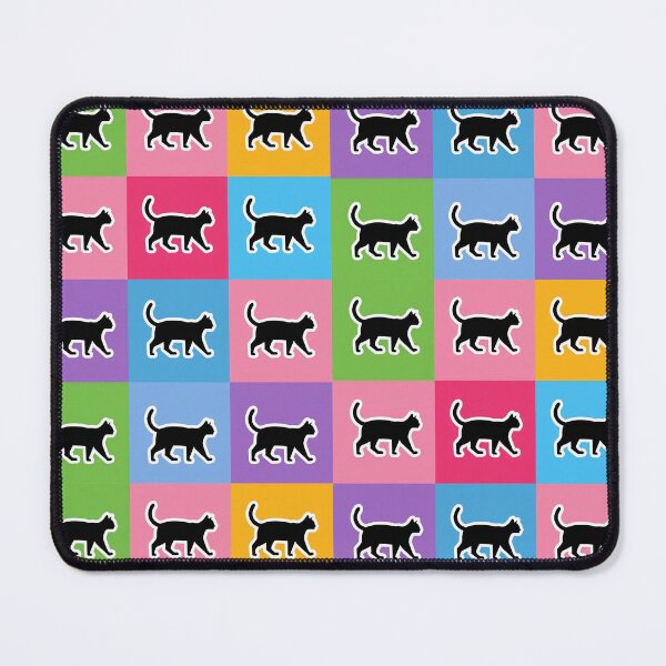 Item preview, Rainbow patchwork black cats designed and sold by uunaa.