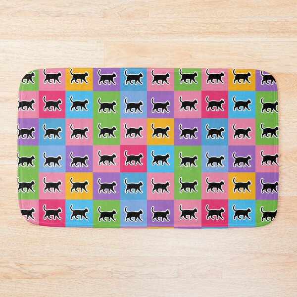 Item preview, Rainbow patchwork black cats designed and sold by uunaa.
