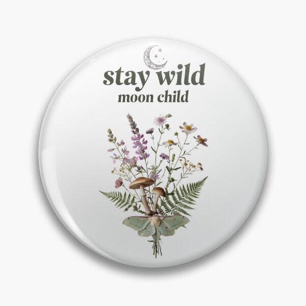 Item preview, Stay Wild Moon Child Cottage Witch Celestial  Gift for Her Women Moth Botanical Shirt designed and sold by DreamelleStudio.