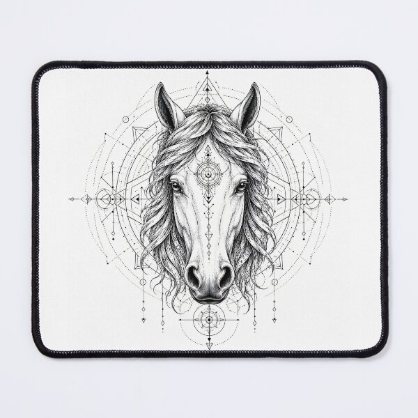 Item preview, Horse Head Sacred Geometry Mandala | Courage, Independence & Spiritual Strength designed and sold by suryabumblee.