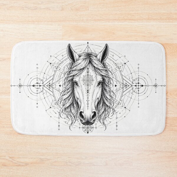 Item preview, Horse Head Sacred Geometry Mandala | Courage, Independence & Spiritual Strength designed and sold by suryabumblee.