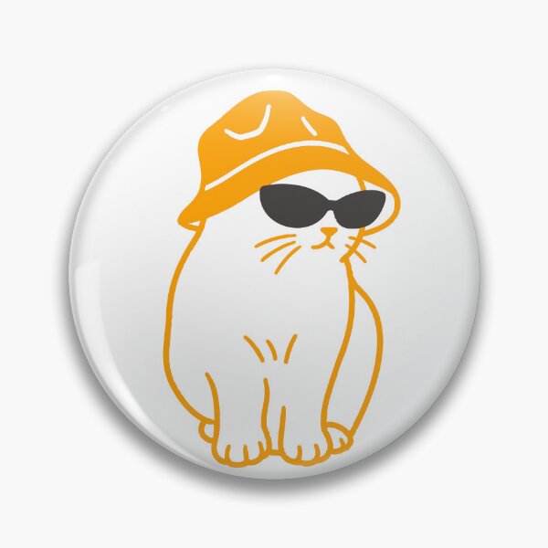 Item preview, bucket hat cat meme designed and sold by QuirkyCritterCo.