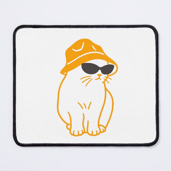 Item preview, bucket hat cat meme designed and sold by QuirkyCritterCo.