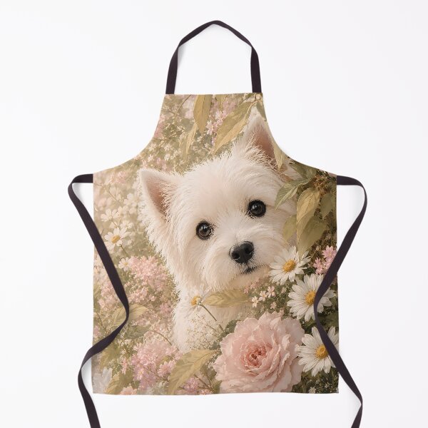 Item preview, Cute West Highland White Terrier Among Roses designed and sold by ManJiangHong.