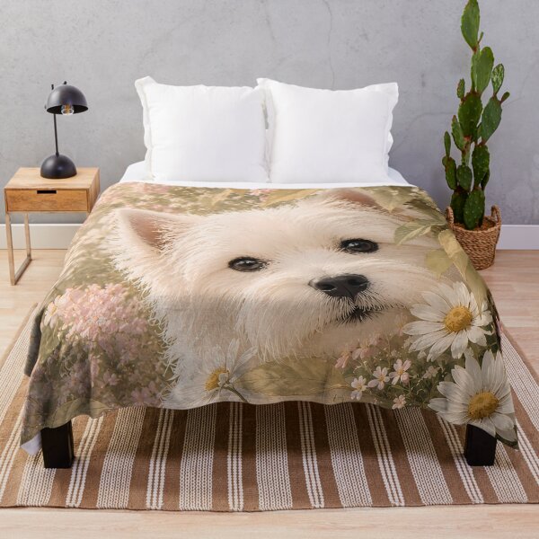 Item preview, Cute West Highland White Terrier Among Roses designed and sold by ManJiangHong.