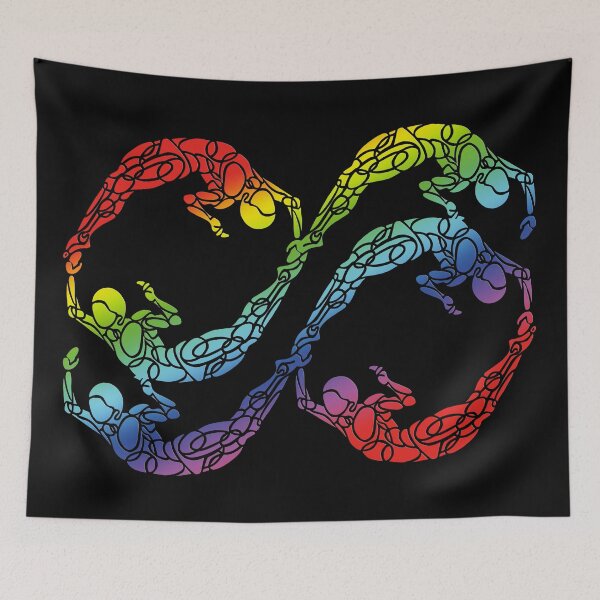 Item preview, Athletic Infinity Loop Symbol Rainbow designed and sold by danceink.