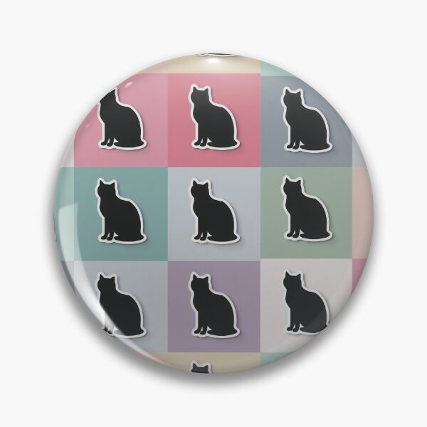 Item preview, Blue patchwork black cat designed and sold by uunaa.