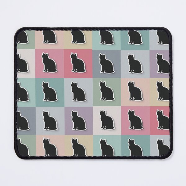 Item preview, Blue patchwork black cat designed and sold by uunaa.