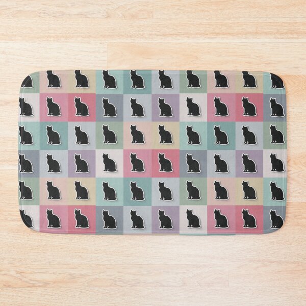 Item preview, Blue patchwork black cat designed and sold by uunaa.