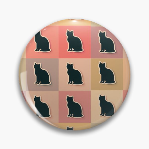 Item preview, Pink patchwork black cat designed and sold by uunaa.