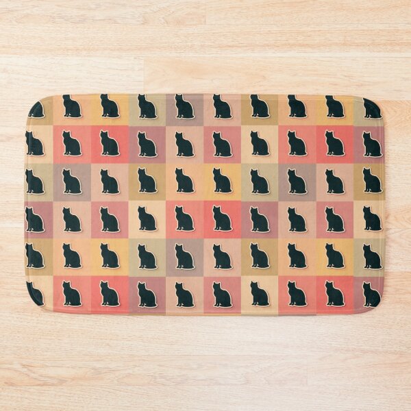 Item preview, Pink patchwork black cat designed and sold by uunaa.