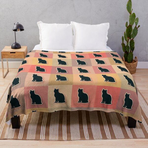 Item preview, Pink patchwork black cat designed and sold by uunaa.