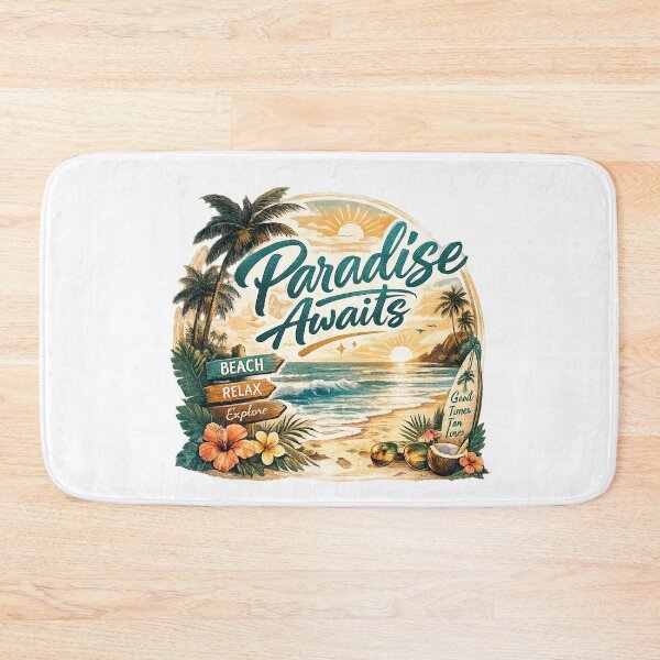 Item preview, Tropical paradise beach vacation designed and sold by Side Quest Co..