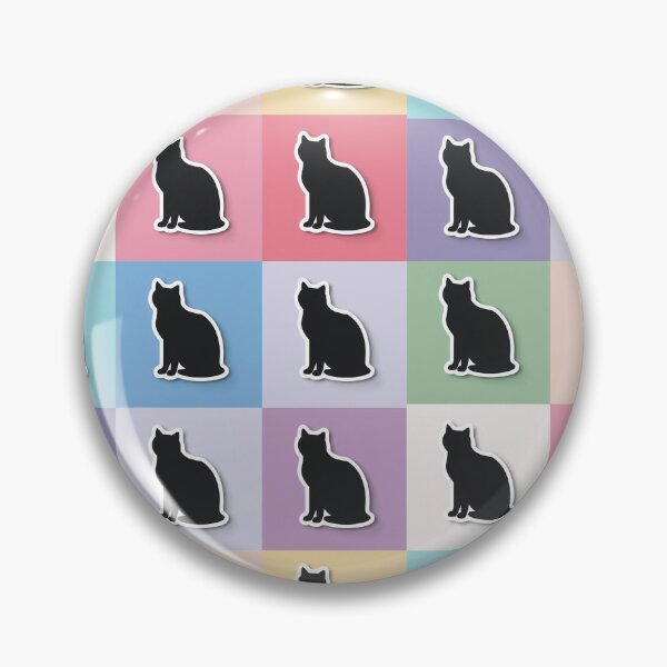 Item preview,  Rainbow patchwork black cat designed and sold by uunaa.