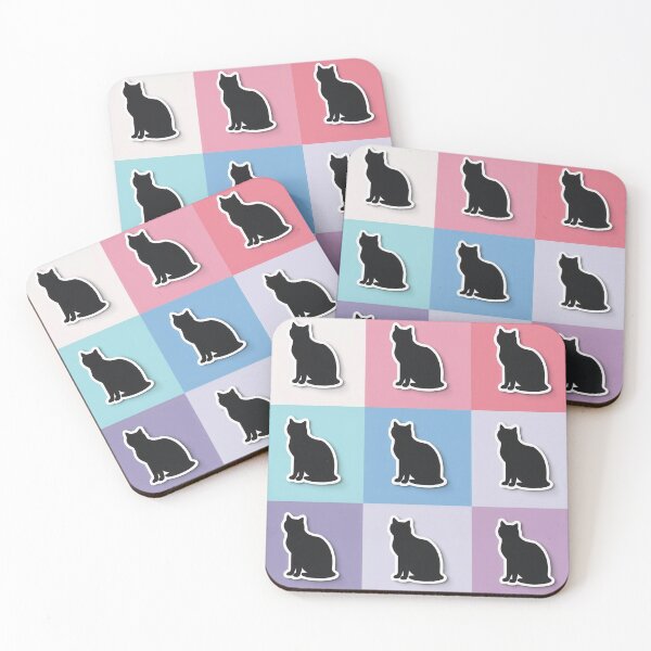Item preview,  Rainbow patchwork black cat designed and sold by uunaa.