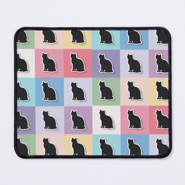 Item preview,  Rainbow patchwork black cat designed and sold by uunaa.