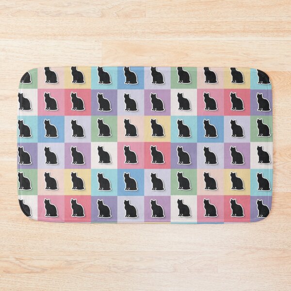 Item preview,  Rainbow patchwork black cat designed and sold by uunaa.
