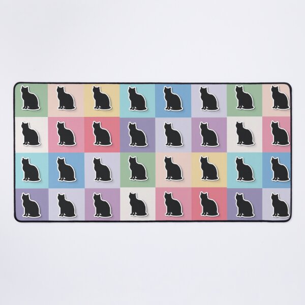 Item preview, Rainbow patchwork black cat designed and sold by uunaa.