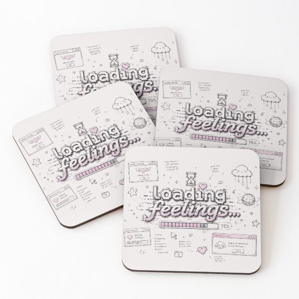 Item preview, Loading Feelings... | Cute Internetcore Y2K Typography Aesthetic designed and sold by J&J's Creation.