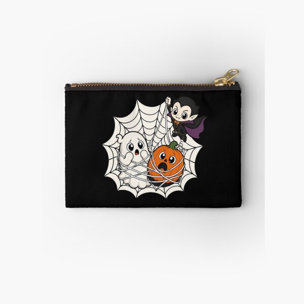 Item preview, Stay Spooky: Cute Vampire, Ghost and Pumpkin in Spider Web Halloween designed and sold by Fangtasia77.