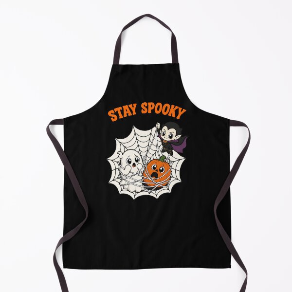 Item preview, Stay Spooky: Cute Vampire, Ghost and Pumpkin in Spider Web Halloween designed and sold by Fangtasia77.