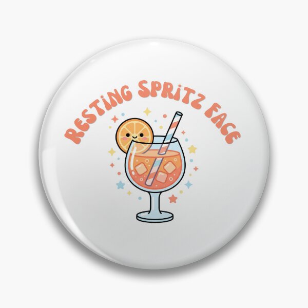 Item preview, Kawaii Aperol Spritz Cocktail Cute Pastel Summer Brunch Drink designed and sold by Snowy Studio Designs.