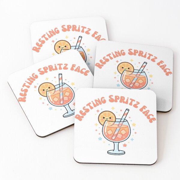 Item preview, Kawaii Aperol Spritz Cocktail Cute Pastel Summer Brunch Drink designed and sold by Snowy Studio Designs.